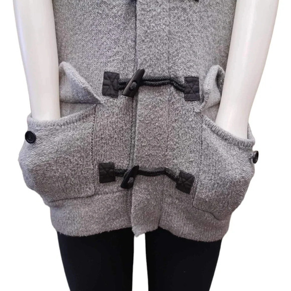 Topman  Wool Blend Hooded Cardigan Toggle Closure Size Small - Picture 4 of 10